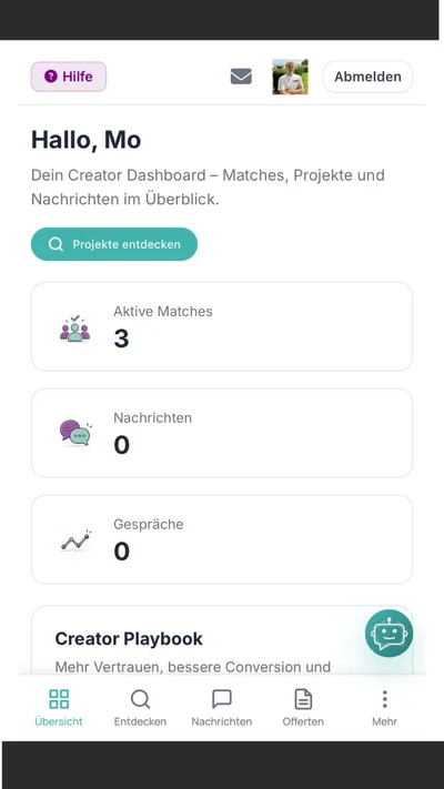 Reachr Mobile Dashboard